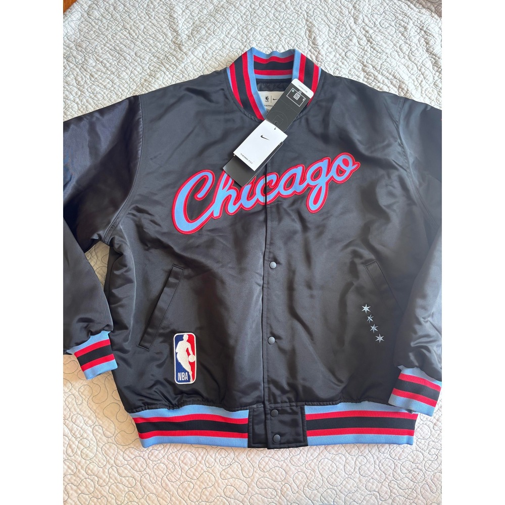 Nike Chicago Bulls City Edition Therma-FIT Showtime Jacket Mens Size Large